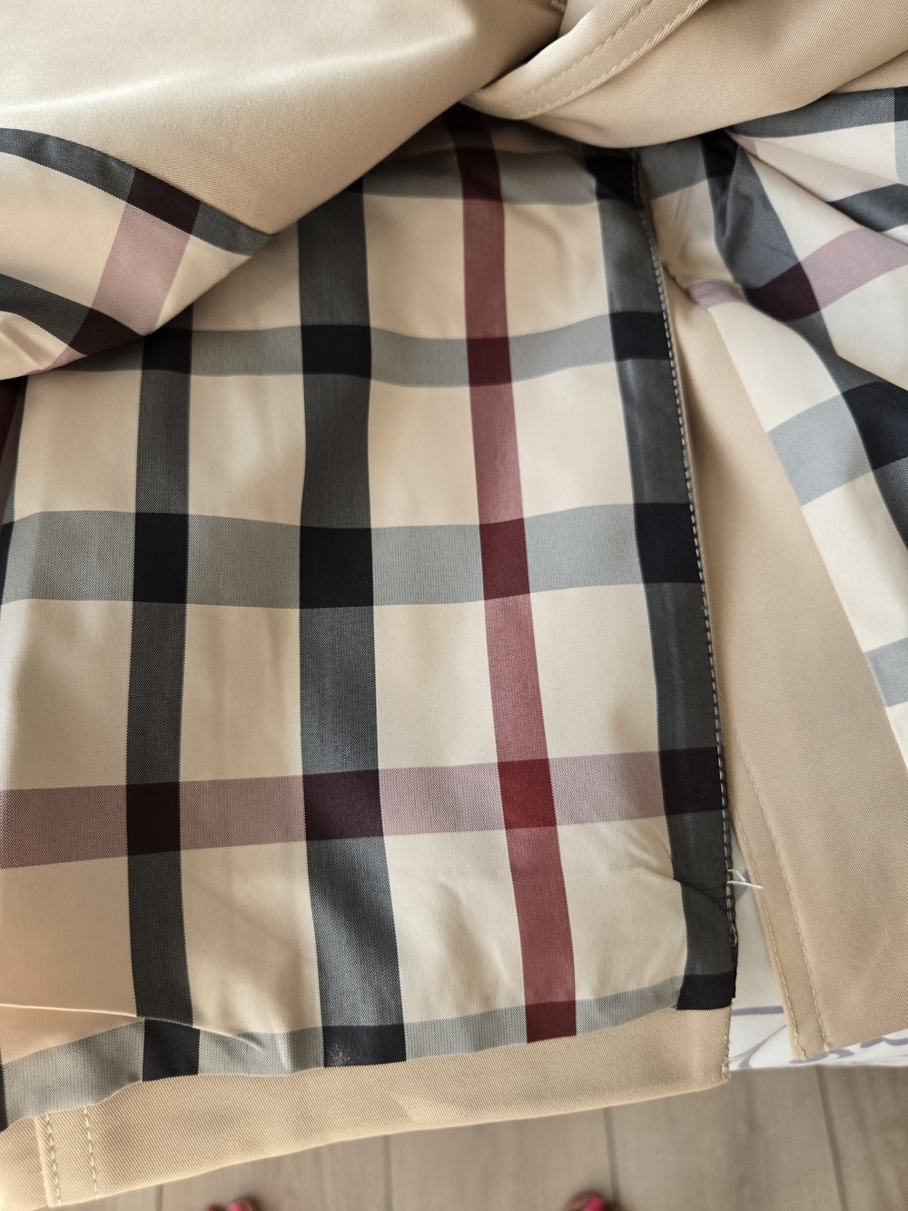 Classic Beige Double-Breasted Trench Coat Size Small – Brand New Belted Jacket - Picture 11 of 13